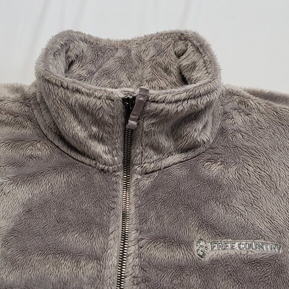 Free Country Womens Jacket Faux Fur XXL Full Zip Long Sleeve Pockets - Picture 4 of 16